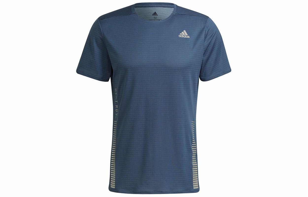 Мужская футболка adidas с отражающими полосами (черная) — фото 1