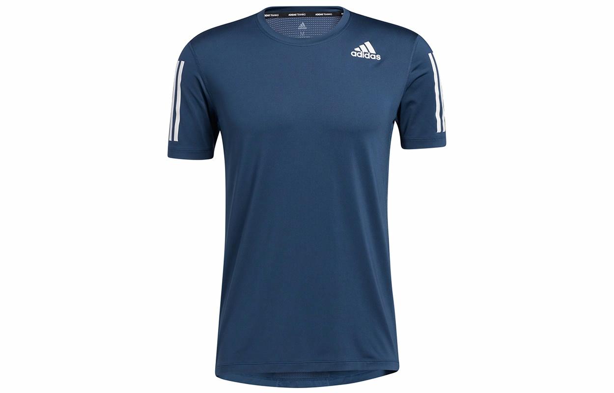 Мужская футболка adidas TF SS FTD 3S (темно-синяя) — фото 1