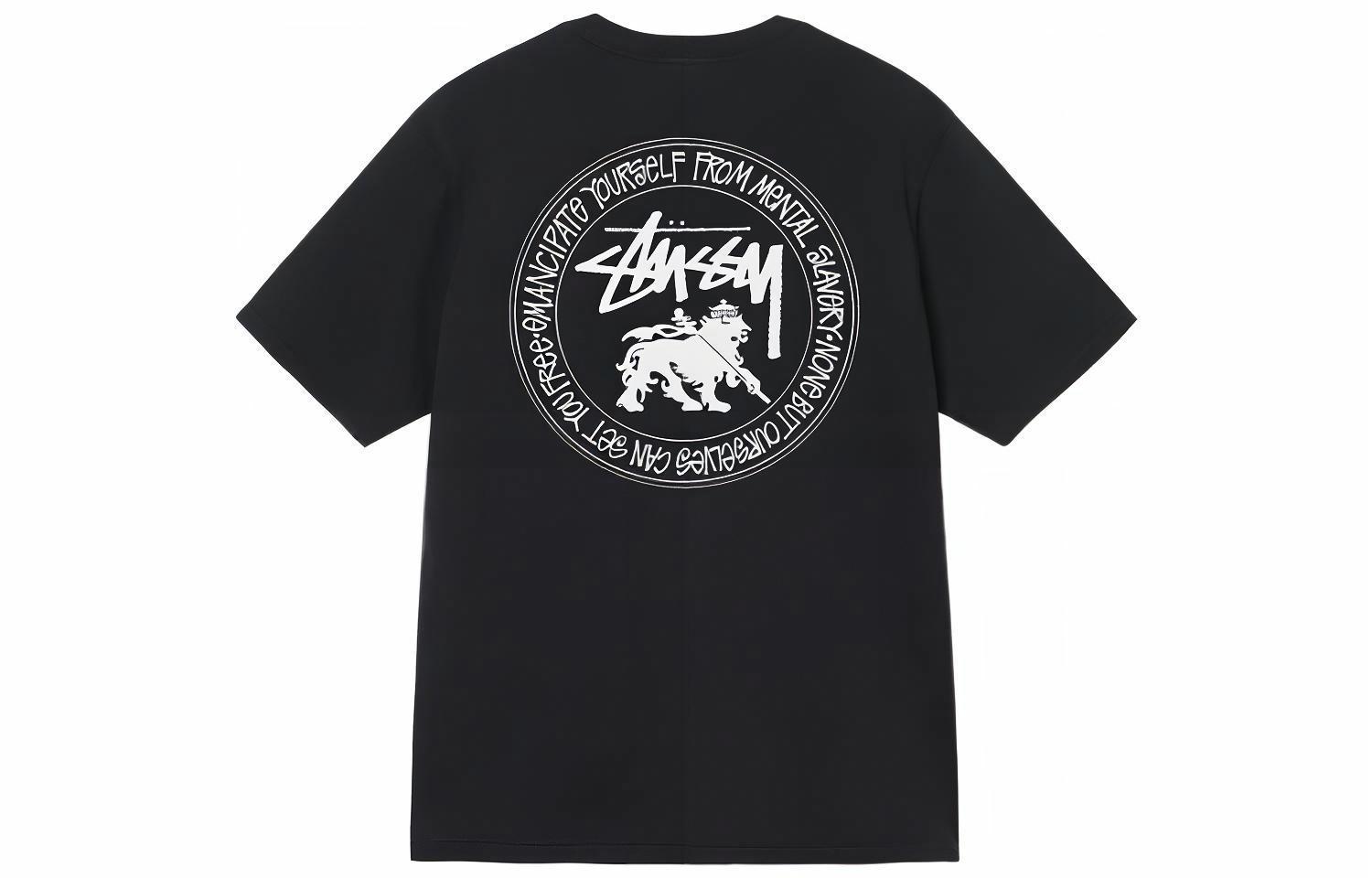 Футболка Stussy SS22 с принтом (черная)