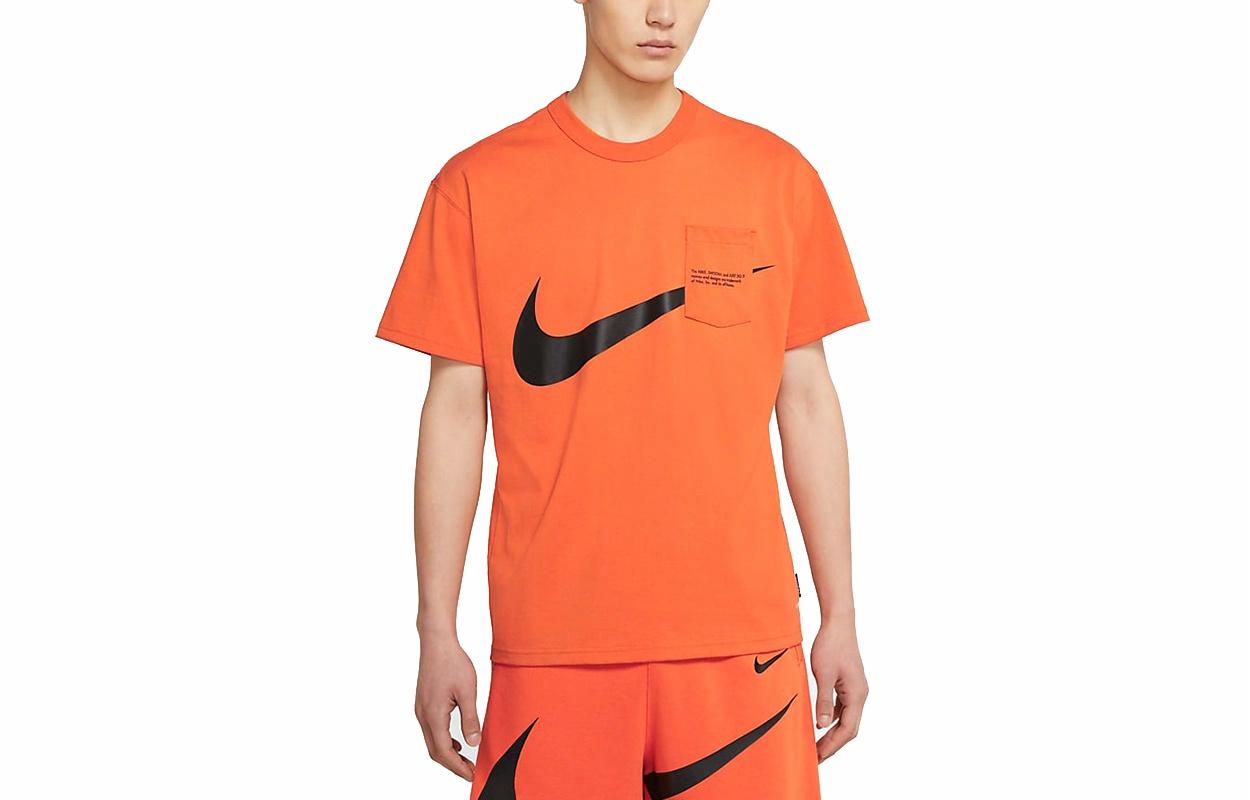 Мужская футболка Nike Sportswear Swoosh T (оранжевый) — фото 1