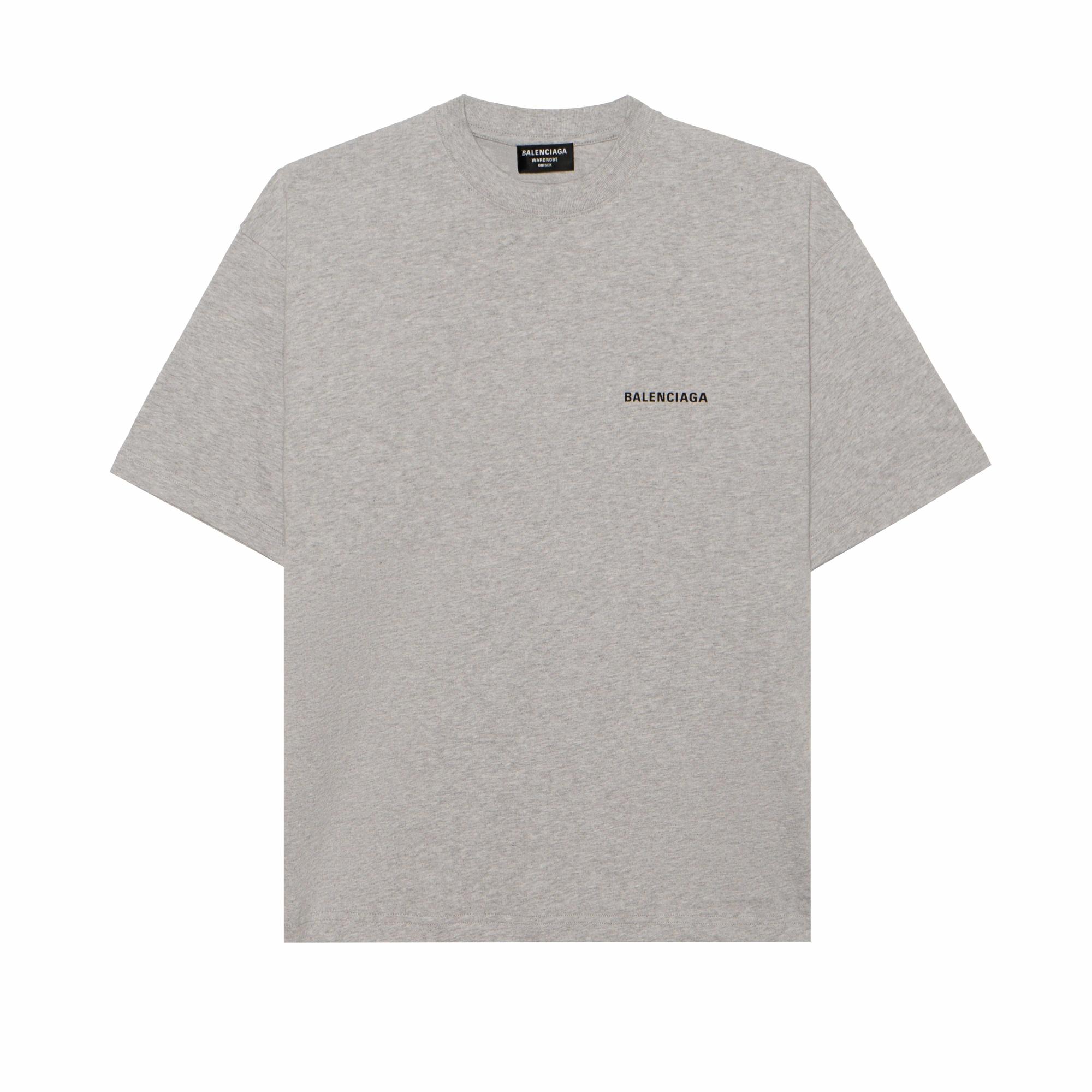 Мужская футболка Balenciaga Logo FW21 (серая)