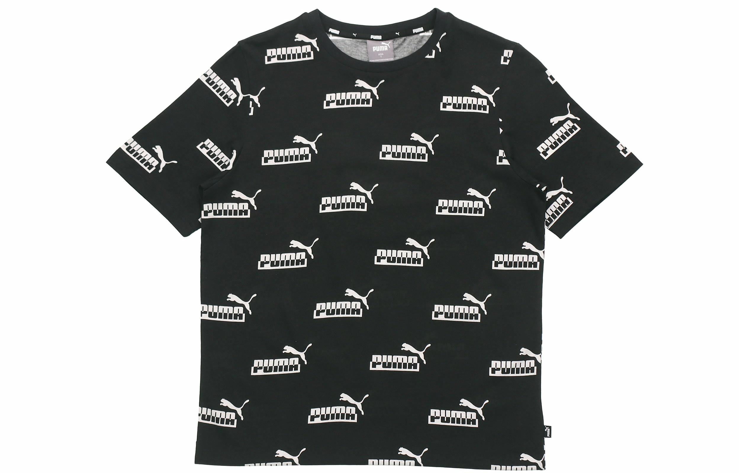 Мужская футболка PUMA Letter Print (черная) — фото 1
