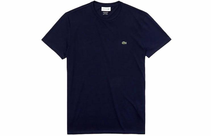 Мужская футболка LACOSTE С логотипом (темно-синяя)