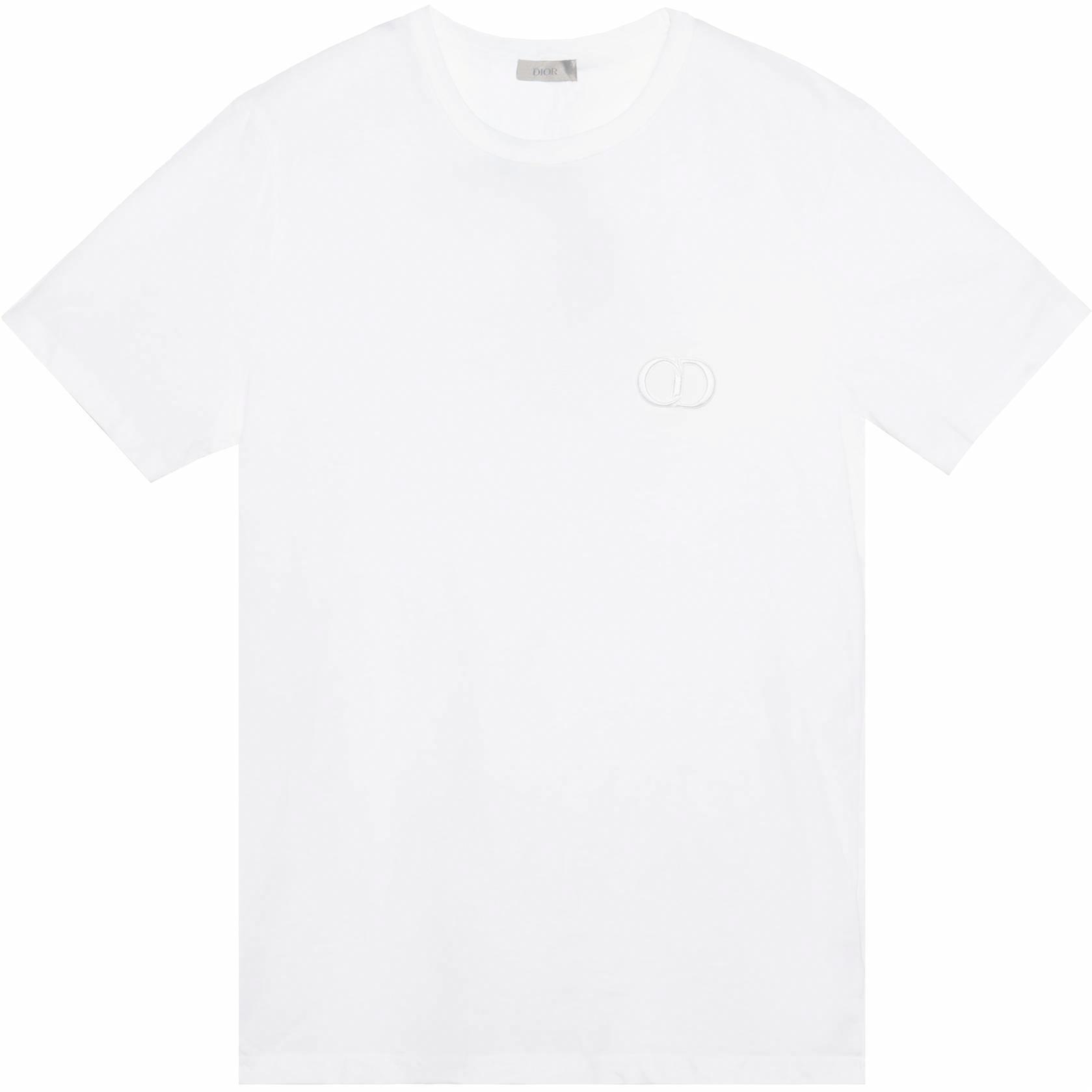 Мужская футболка Dior Essentials Logo (белая)