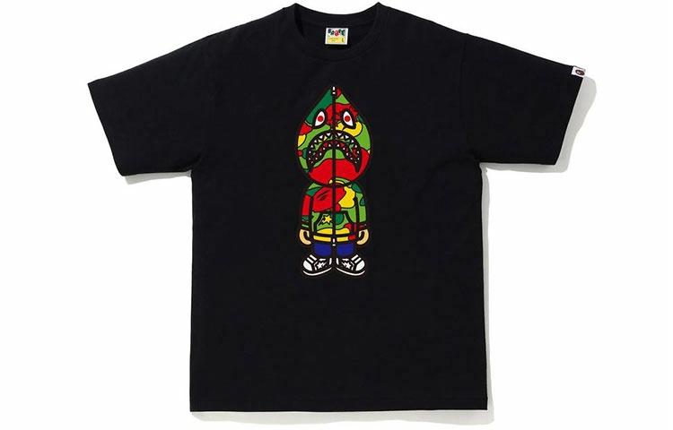 Мужская футболка A BATHING APE Sta Camo Classic Milo Shark Tee (белая)