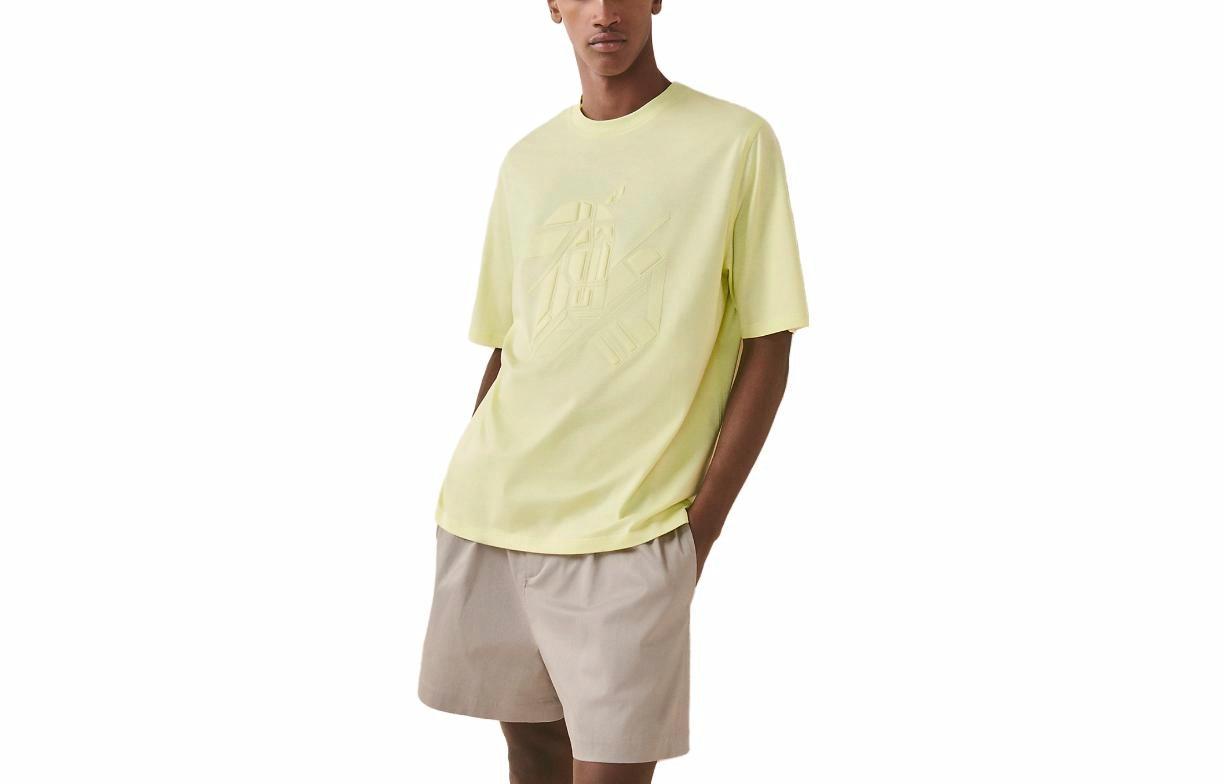 Мужская футболка Hermes HERMES SS23 (желтая)