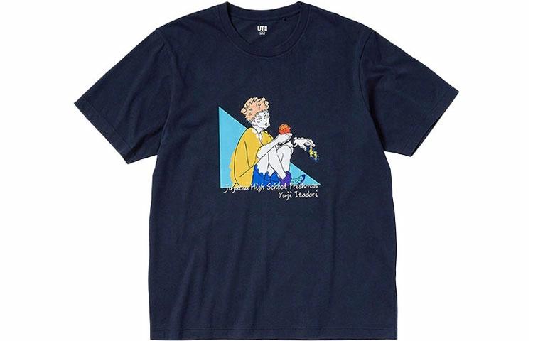 Футболка UNIQLO Jujutsu Kaisen (темно-синяя)