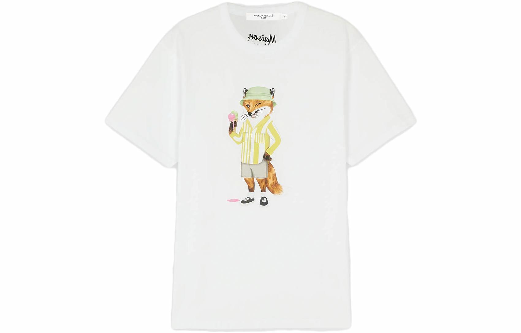 Мужская футболка Maison Kitsune SS23 (белая)