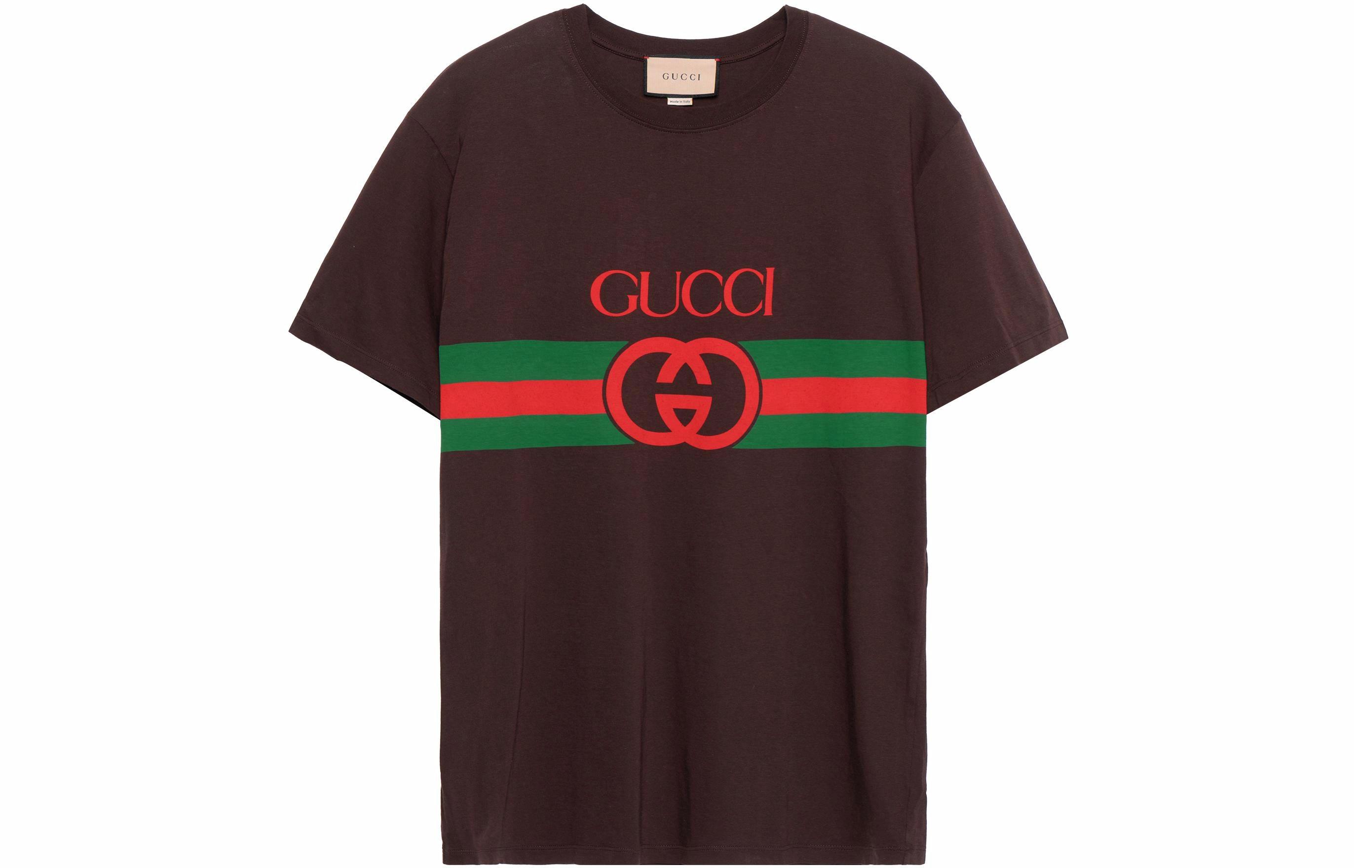 Мужская футболка Gucci (коричневая)
