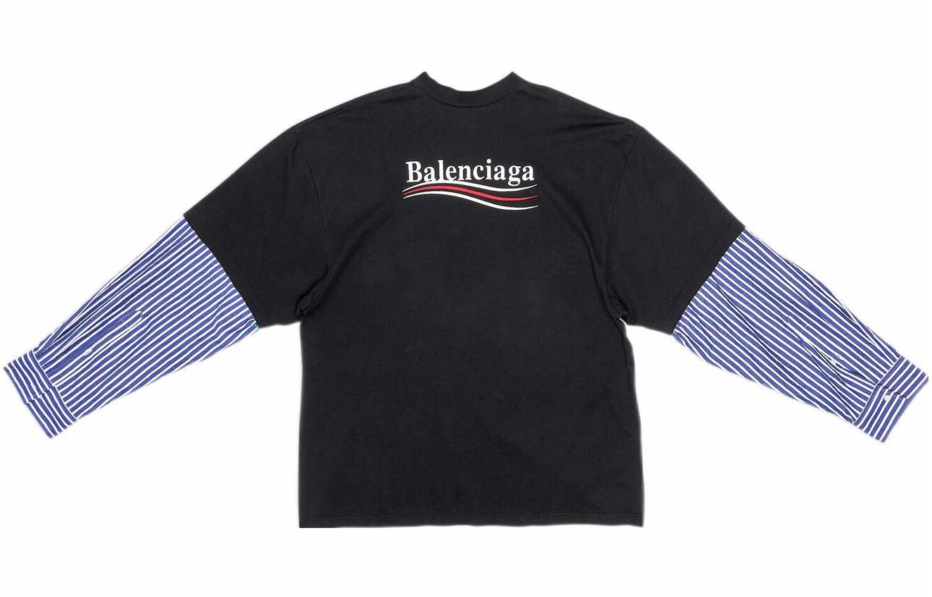 Мужская футболка Balenciaga Political Campaign (черная)