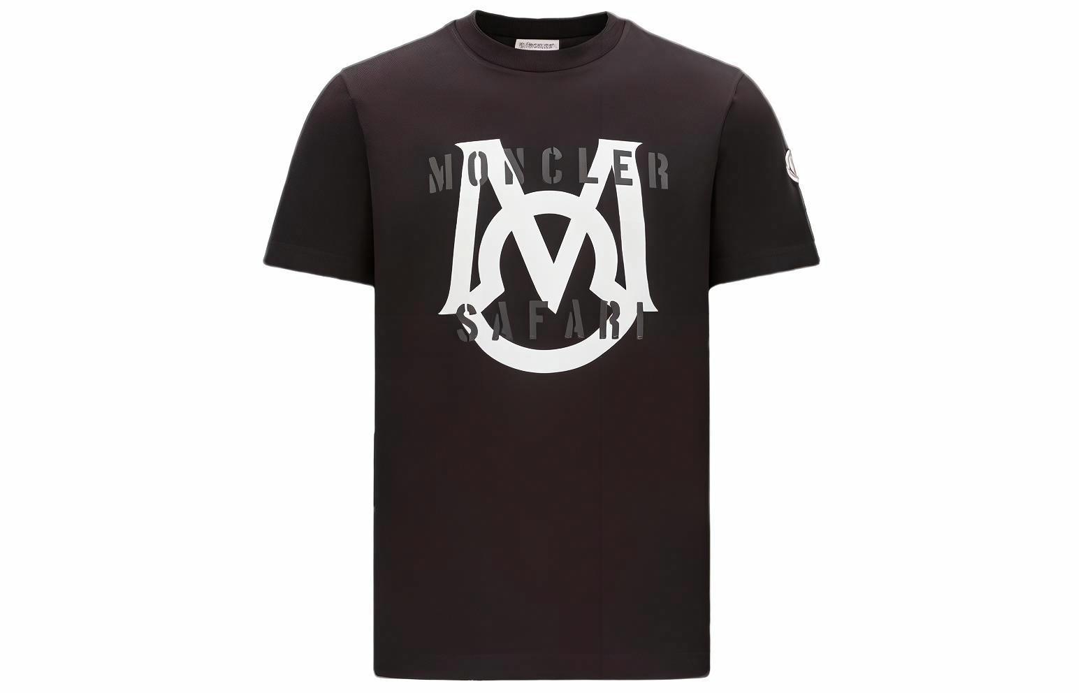 Мужская футболка Moncler SS23 Logo (черная)