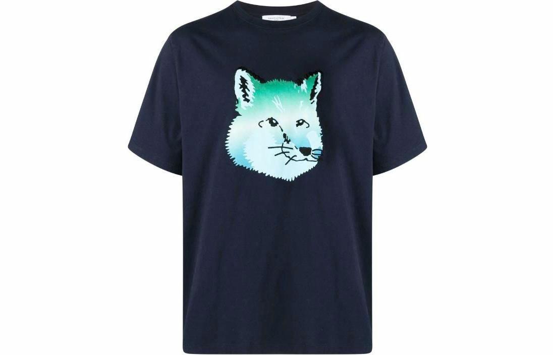 Футболка Maison Kitsune SS23 (темно-синяя)
