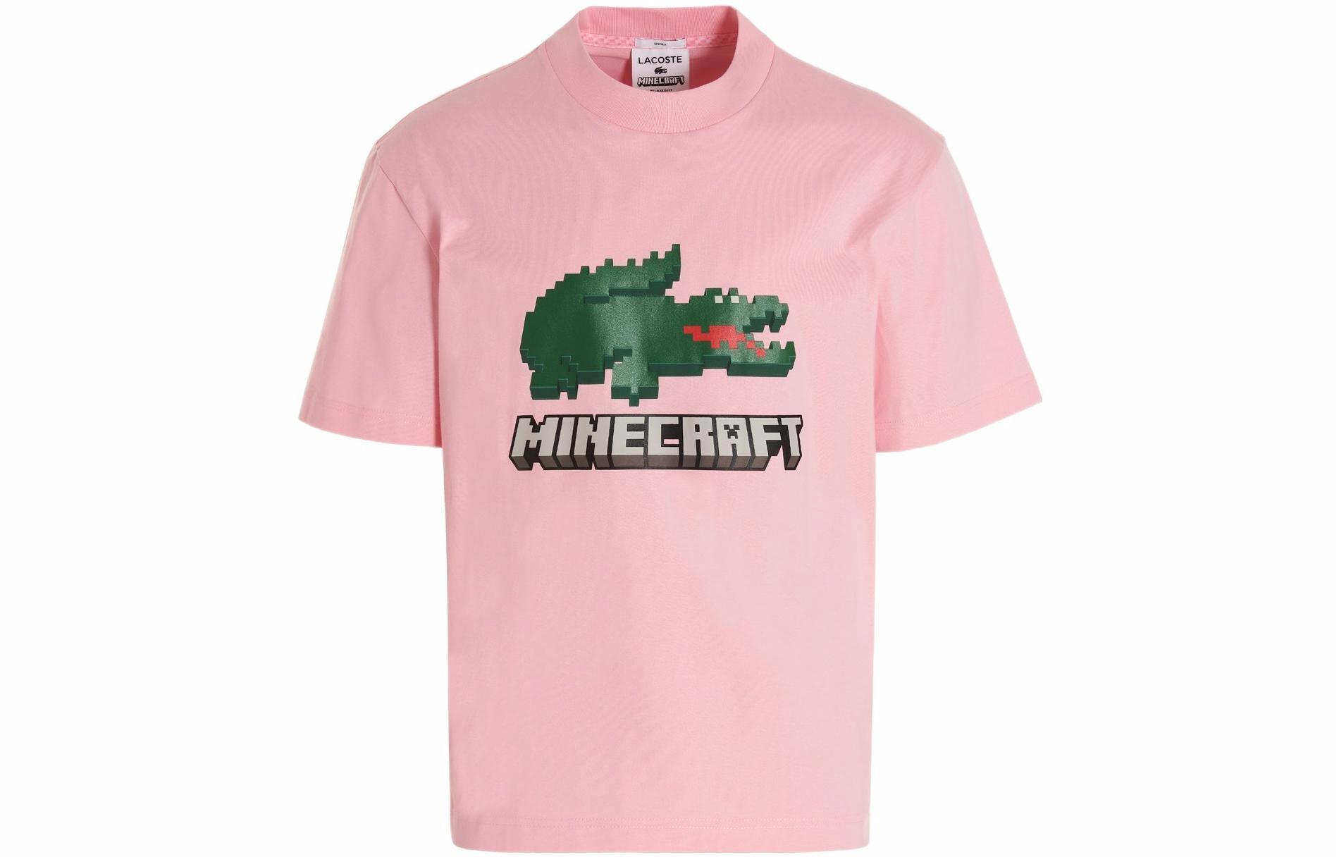Мужская футболка LACOSTE (розовая)