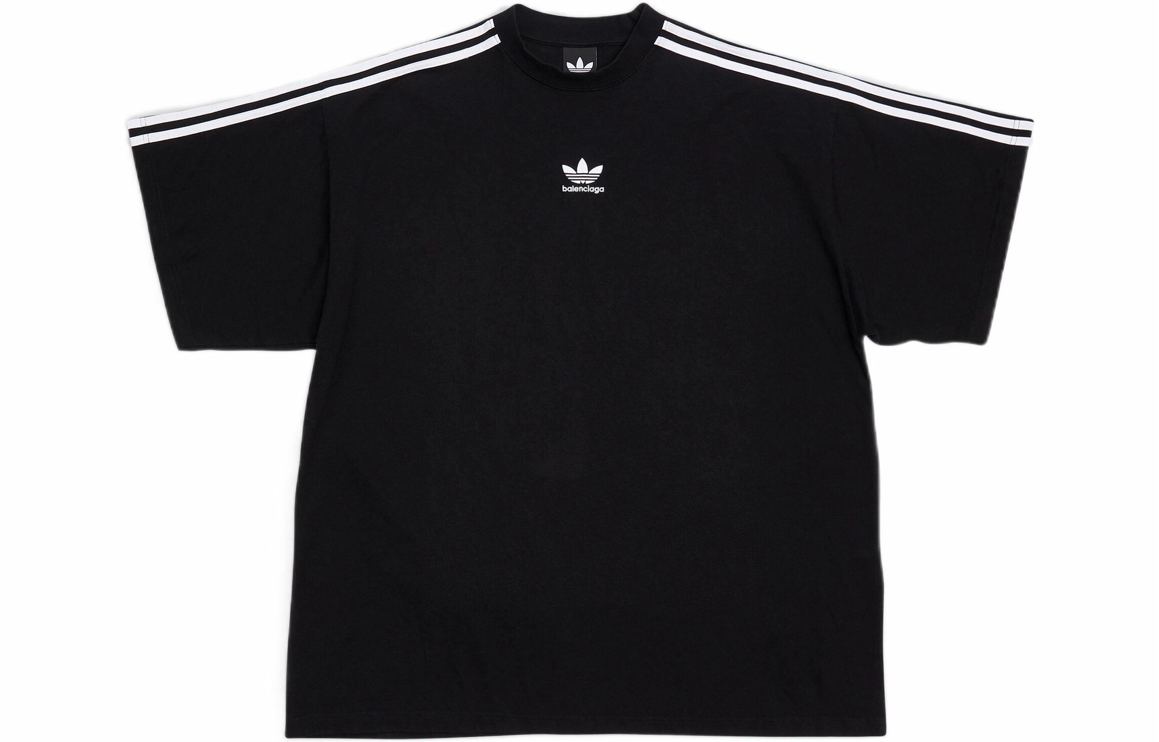 Мужская футболка Balenciaga x adidas originals (черная)