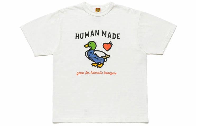 Футболка Human Made HM22TE012 (белая) — Черный — фото 6