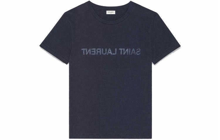 Мужская футболка SAINT LAURENT (темно-синие)