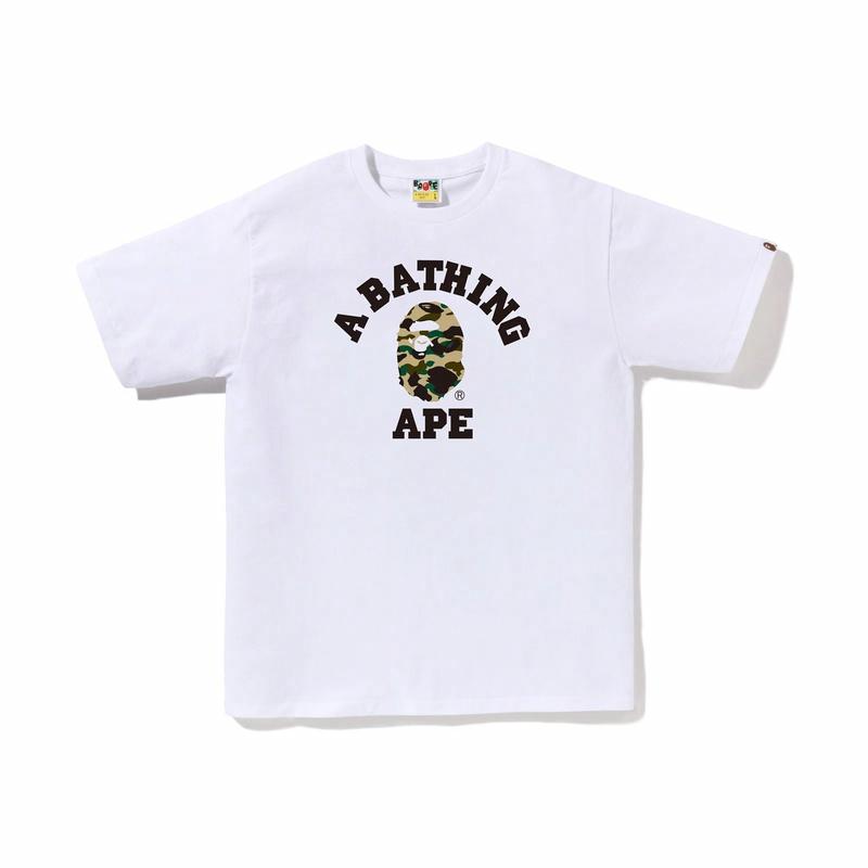 Мужская футболка A BATHING APE A BATHING APE BAPE SS23 T (белая)