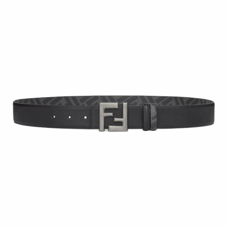Мужской ремень Fendi Двусторонний (черный)