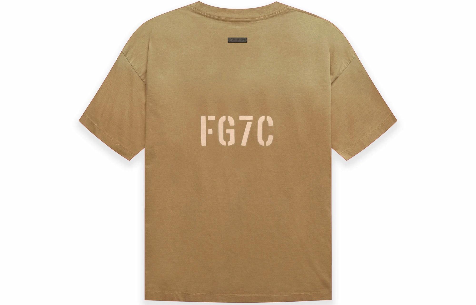 Мужская футболка Fear of God с логотипом (винтажный хаки)