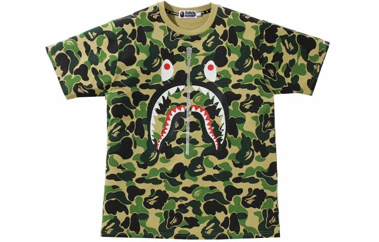 Мужская футболка A BATHING APE Акула (камуфляжная)