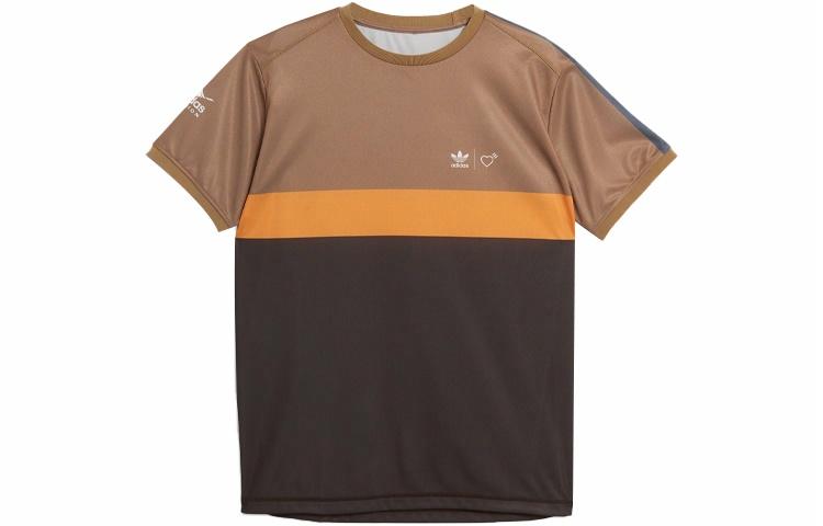 Мужская футболка Human Made x adidas originals (коричневая)