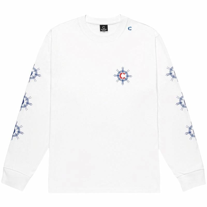Футболка CLOT Logo Long Sleeve T-Shirt (белая)