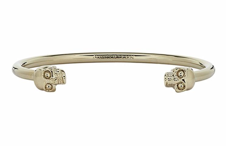 Женский браслет Alexander McQueen Skull Bracelet (золотой)