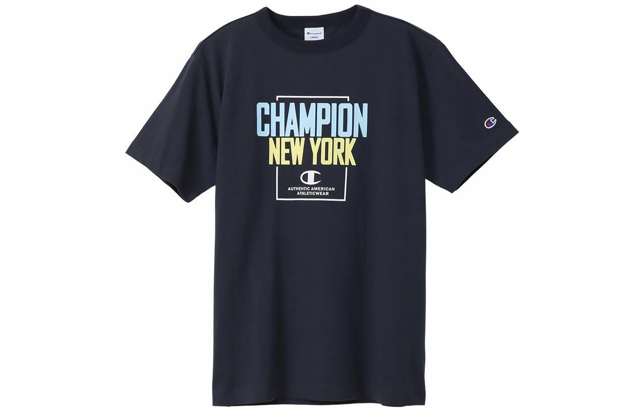 Мужская футболка Champion с принтом-буквой (белая)