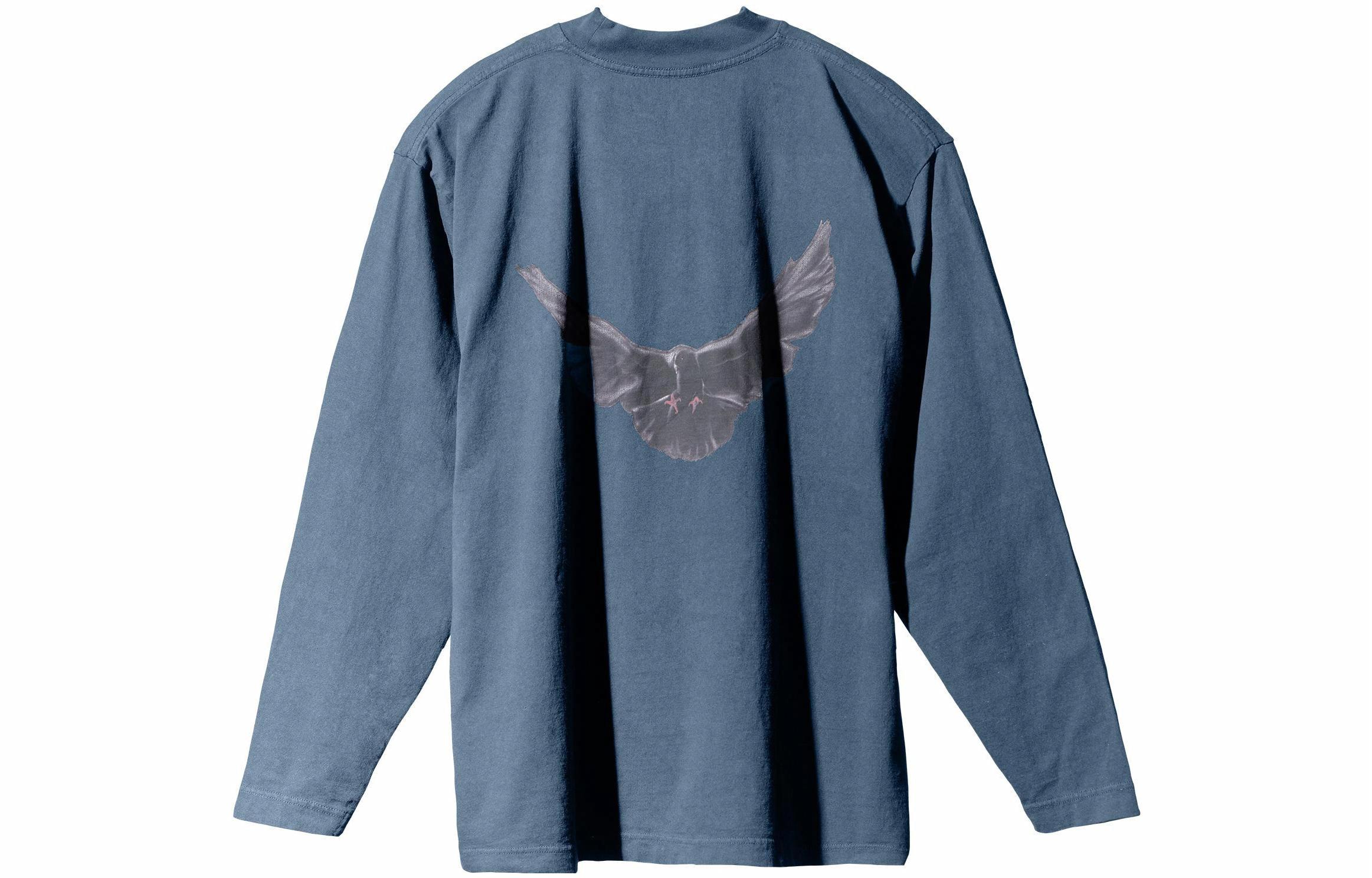 Футболка Yeezy Dove Longsleeve Tee (темно-синяя)
