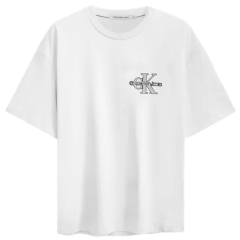 CALVIN KLEIN T Shirt Unisex Moon White