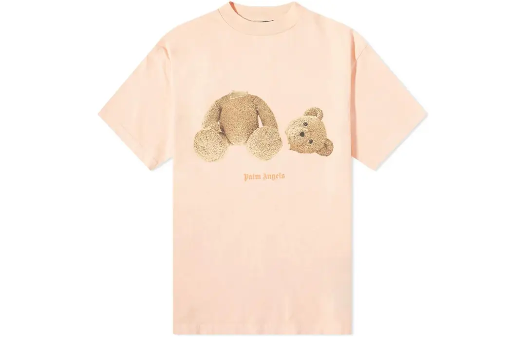 PALM ANGELS T Shirts Men's Lotus Color Crew Neck Moderate Straight Fit