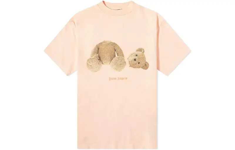 PALM ANGELS T Shirts Men's Lotus Color Crew Neck Moderate Straight Fit