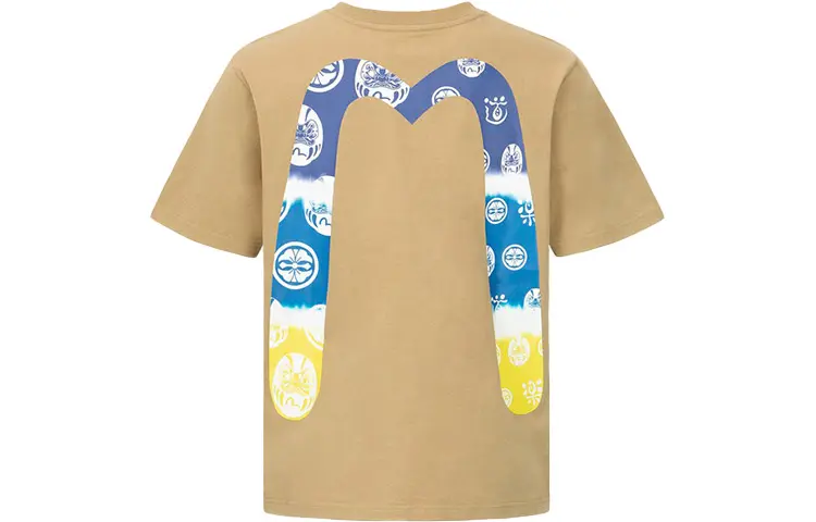 EVISU T Shirts Men's Crew Neck Moderate Straight Fit