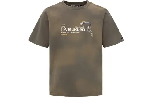 EVISU T Shirts Men's Gray Crew Neck Moderate Straight Fit