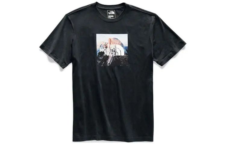 THE NORTH FACE T-Shirts Men's Black Crew Neck Moderate Straight Fit