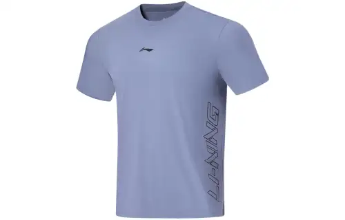 Li Ning Fitness Series T Shirt Men's Mixed Muddy Gray Blue