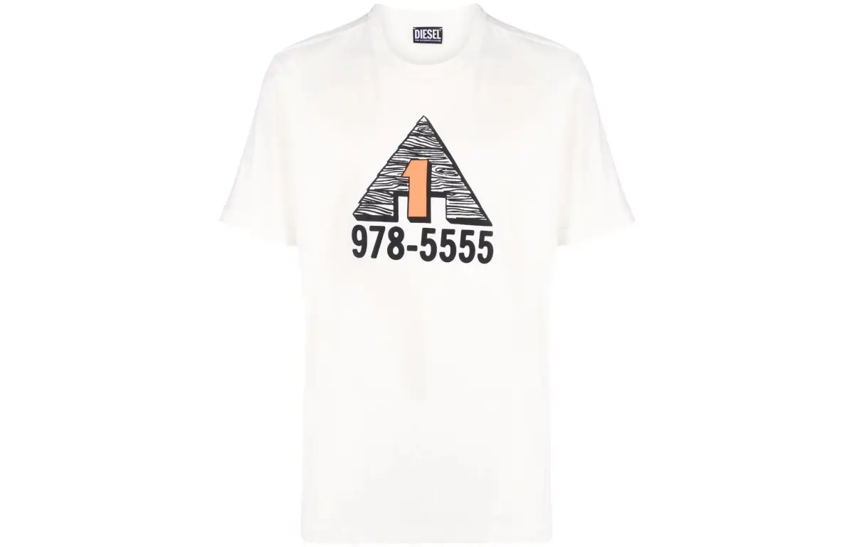 DIESEL T-Shirts Men's White Crew Neck