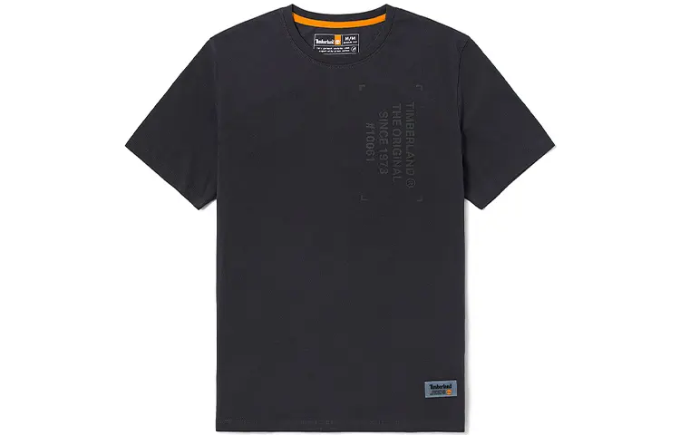 Timberland T Shirts Men's Obsidian Color Crew Neck Moderate Straight Fit