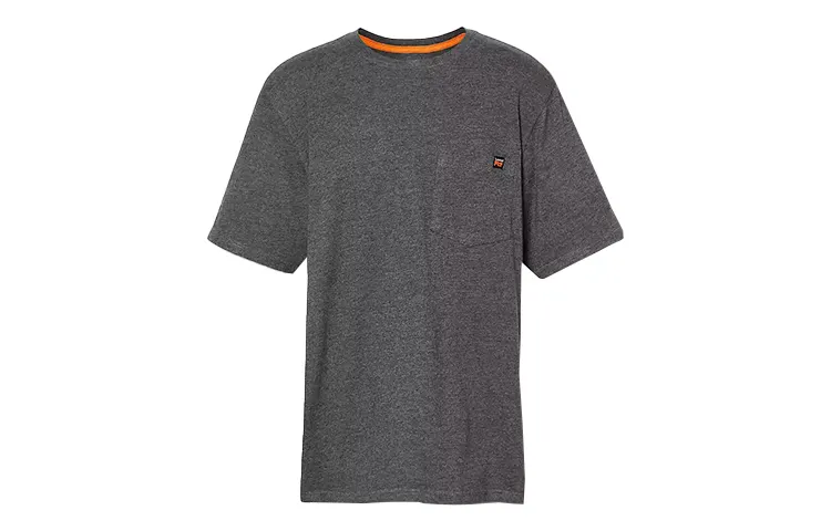 Timberland T Shirts Men's Dark Gray Crew Neck Moderate Straight Fit