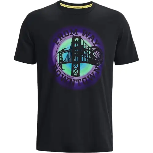 Under Armour T Shirts Men's Black Crew Neck Moderate