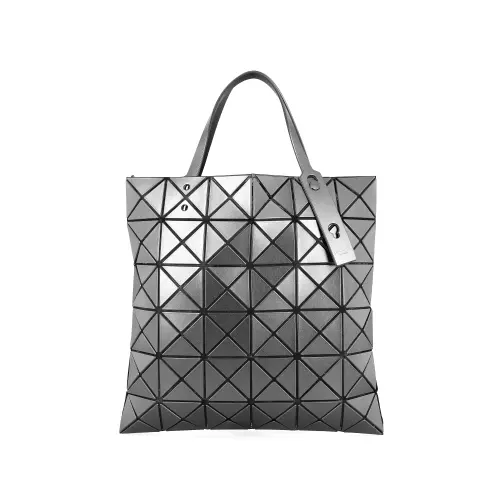 ISSEY MIYAKE Polyvinyl Chloride Resin Tote Bag, Shopping Bag, Shoulder Bag, Handbag Regular Women's Silver Gray