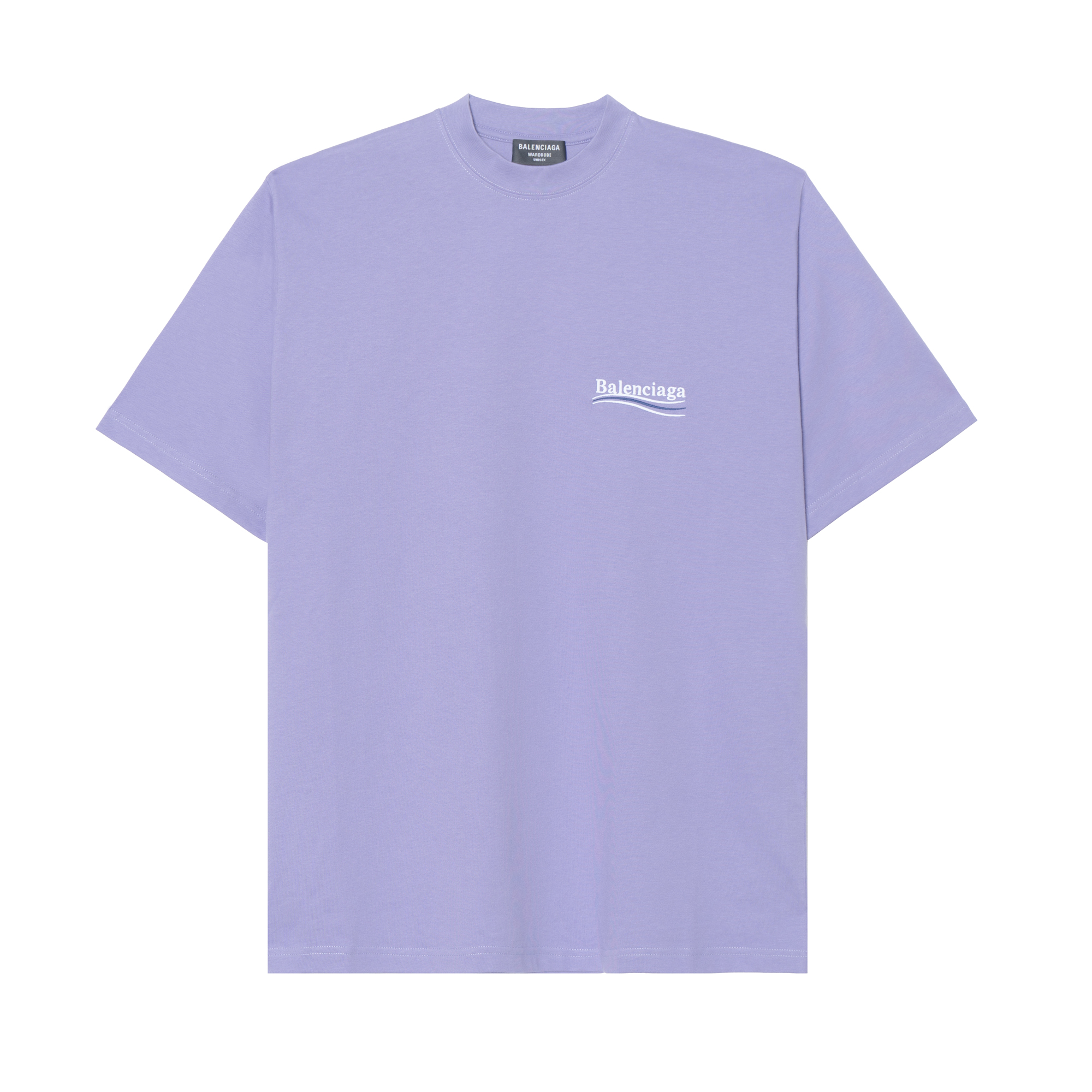 Футболка Balenciaga с принтом (пурпурная)