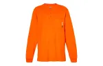 Timberland T Shirts Men's Orange Crew Neck Moderate Straight Fit