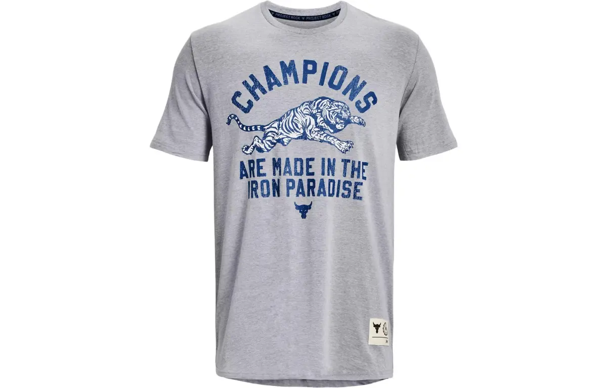 Under Armour T Shirt Men's Steel Heather Light Gray