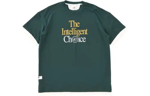New Balance T Shirts Men's Dark Green Crew Neck Moderate