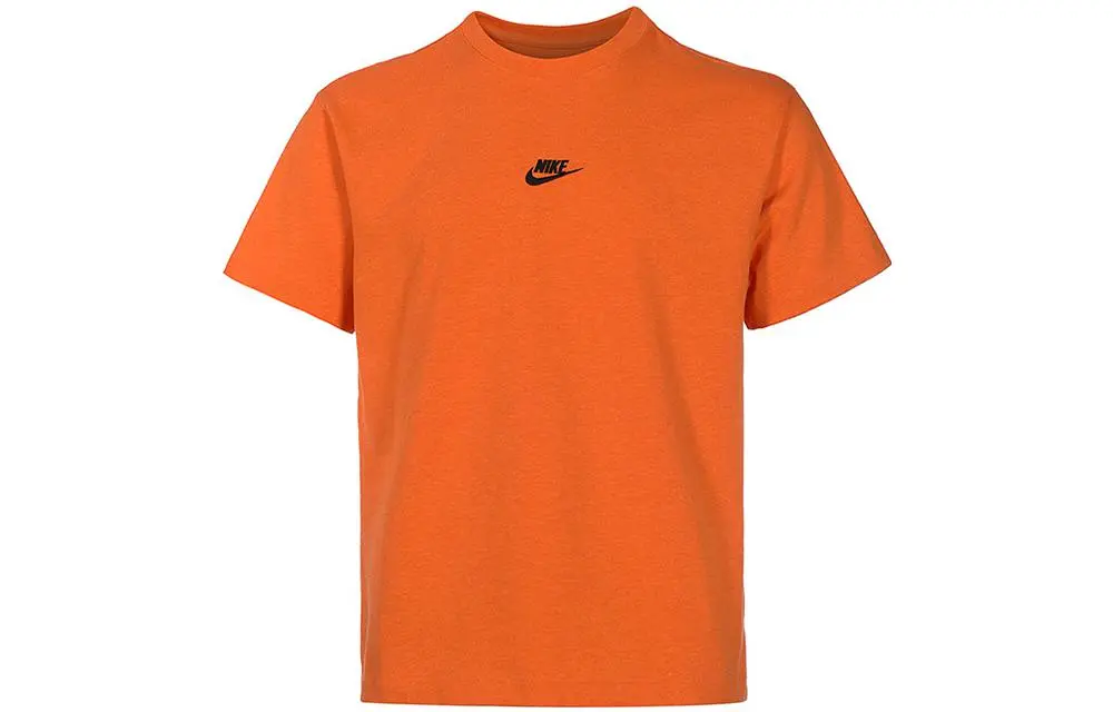 Nike T-Shirts Men's Orange Crew Neck Moderate