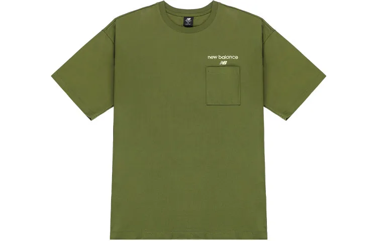 New Balance Drop Shoulder Sleeve T Shirt Men's Green