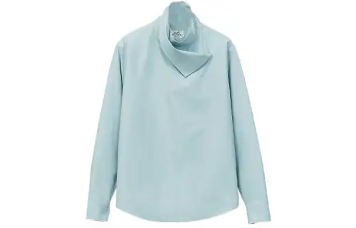 HERMES T Shirts Men's Turquoise Moderate Straight Fit