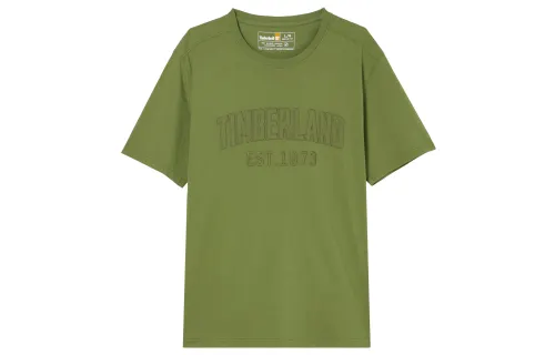 Timberland T Shirts Men's Avocado Green Crew Neck Moderate Straight Fit