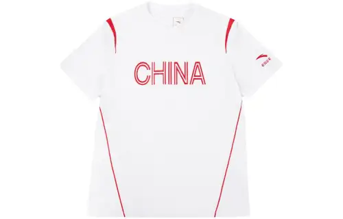 ANTA T Shirts Men's White Crew Neck Moderate Straight Fit